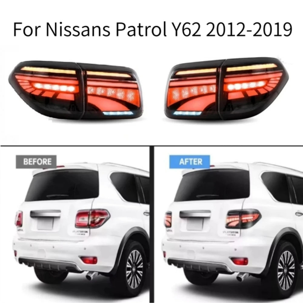 Car LED Tail Light For Nissans Patrol Y62 2012-2019 Brake Light Turn Signal LED Taillight