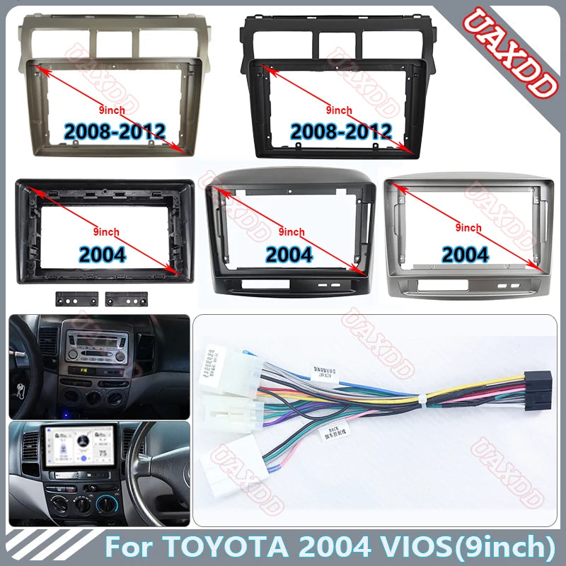 For TOYOTA 2004 VIOS GEELY MK 9INCH Car Radio Android Stereo Audio Screen Multimedia Video