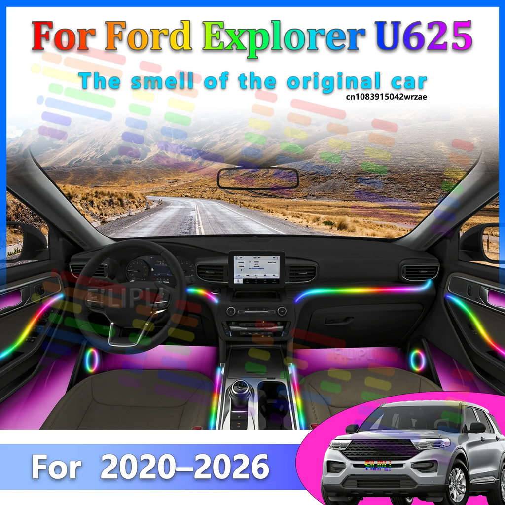 64 RGB - Neon Strip - for Ford U625 - App Control - Car Interior Lighting | AUTOKITSHOP