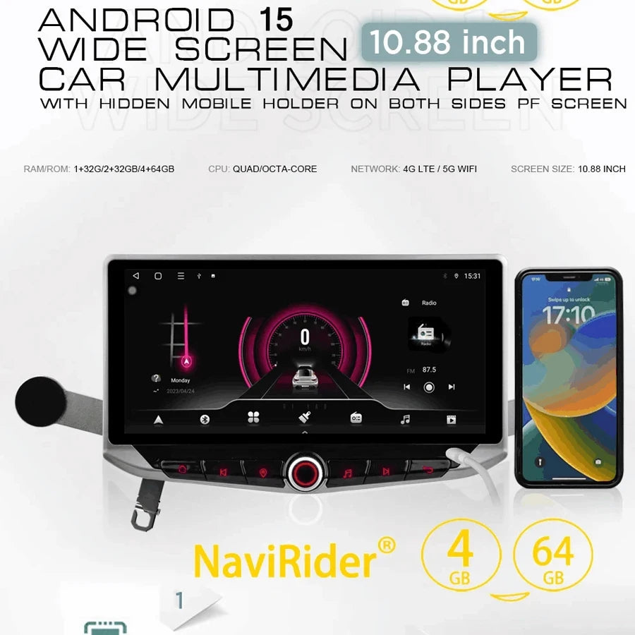 Android 15 Car Radio For Honda CRV 2017 2018 2019 2020 2021 Multimedia Player Wireless Car