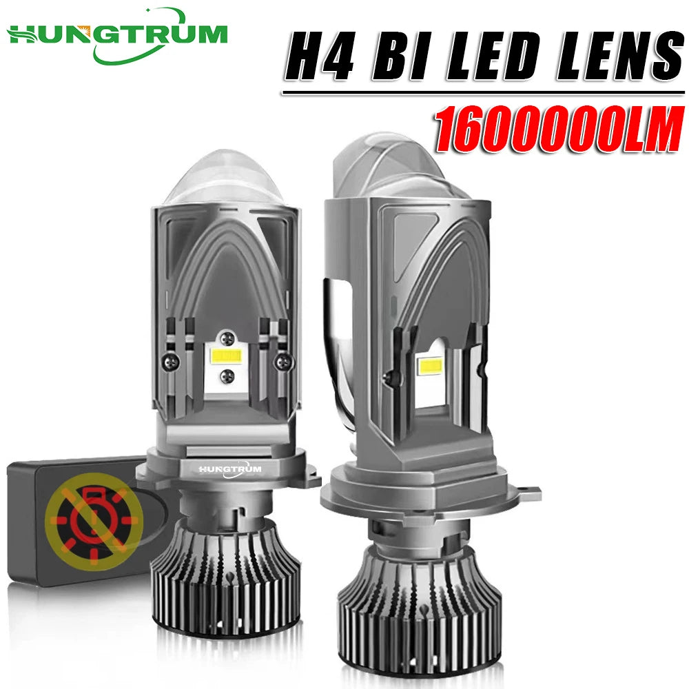 H4 Bi LED Projector Lens LED Car Headlight Bulbs CANBUS Turbo Lamps Auto/Motorcycle Bulb H