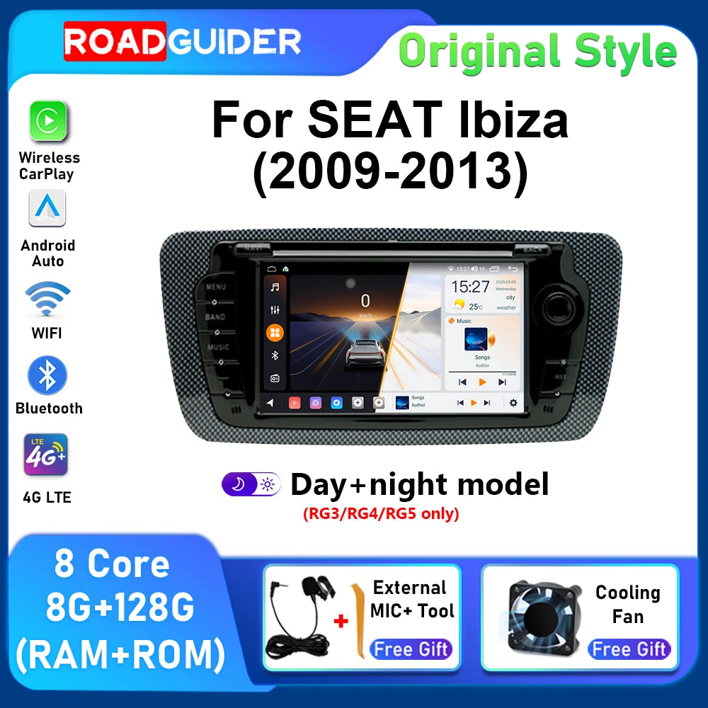 8core 7" Screen Wireless Carplay Android Auto For Seat Ibiza 2009 - 2013 Car Radio Multime