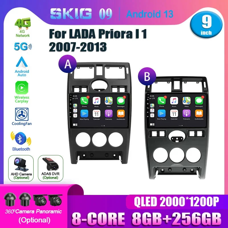 Car Radio Multimedia Video Player Navigation For LADA Priora I 1 2007-2013 Android 14 Wire