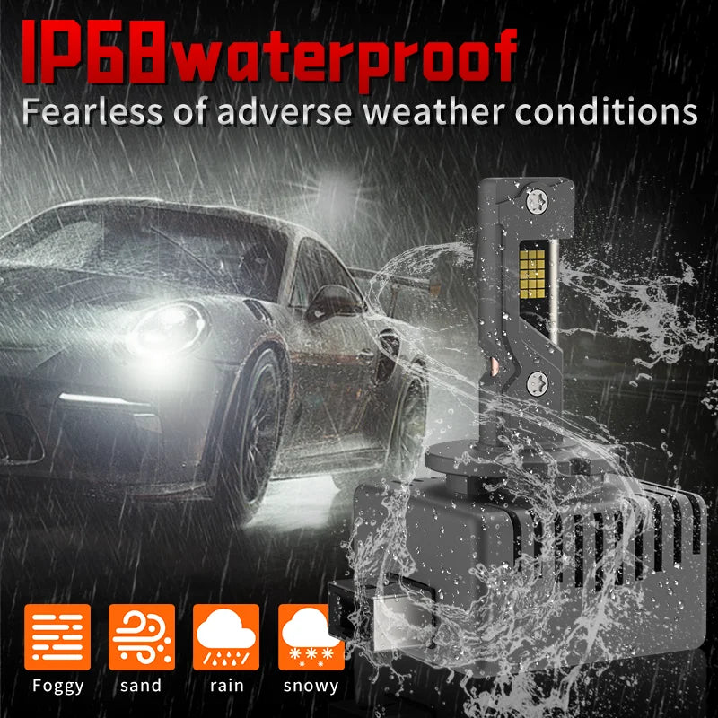 D1S D3S LED Car Headlight Bulbs Canbus D4S D2S D8S 30000LM 300W Super Bright D4R D2R Auto