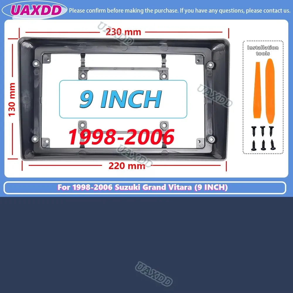 9 Inch Fascia For SUZUKI GRAND VITARA 1998-2015 2 Din Head Unit Car Radio Stereo GPS MP5 A