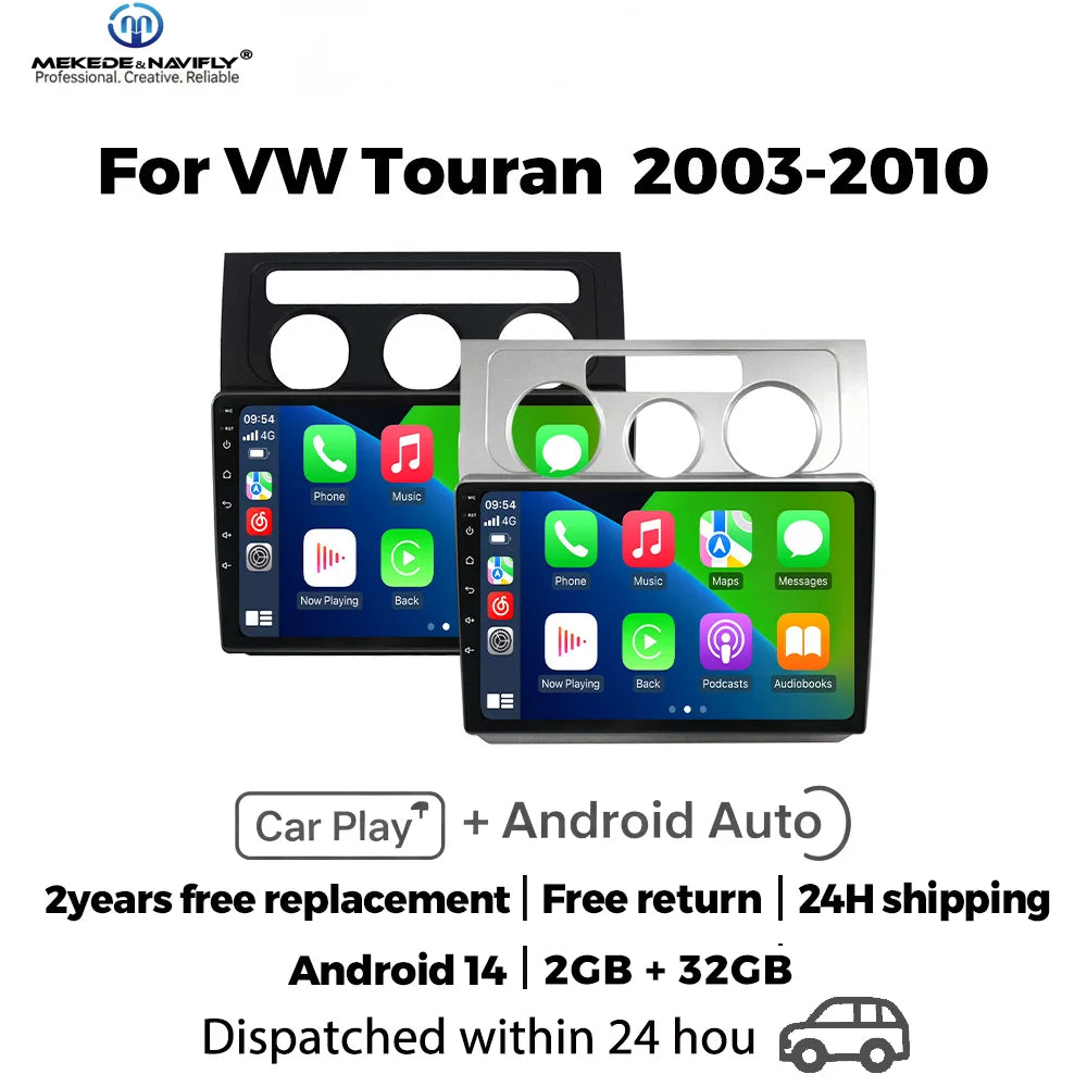 IPS touch screen 10inch Car Radio For Volkswagen Touran 1 2003-2010 Wireless Carplay GPS N