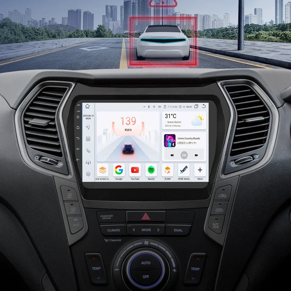 2 Din Android Car Radio for Hyundai Ix45 Santa Fe 2013 2014 2015 2016 2017 Multimedia Play