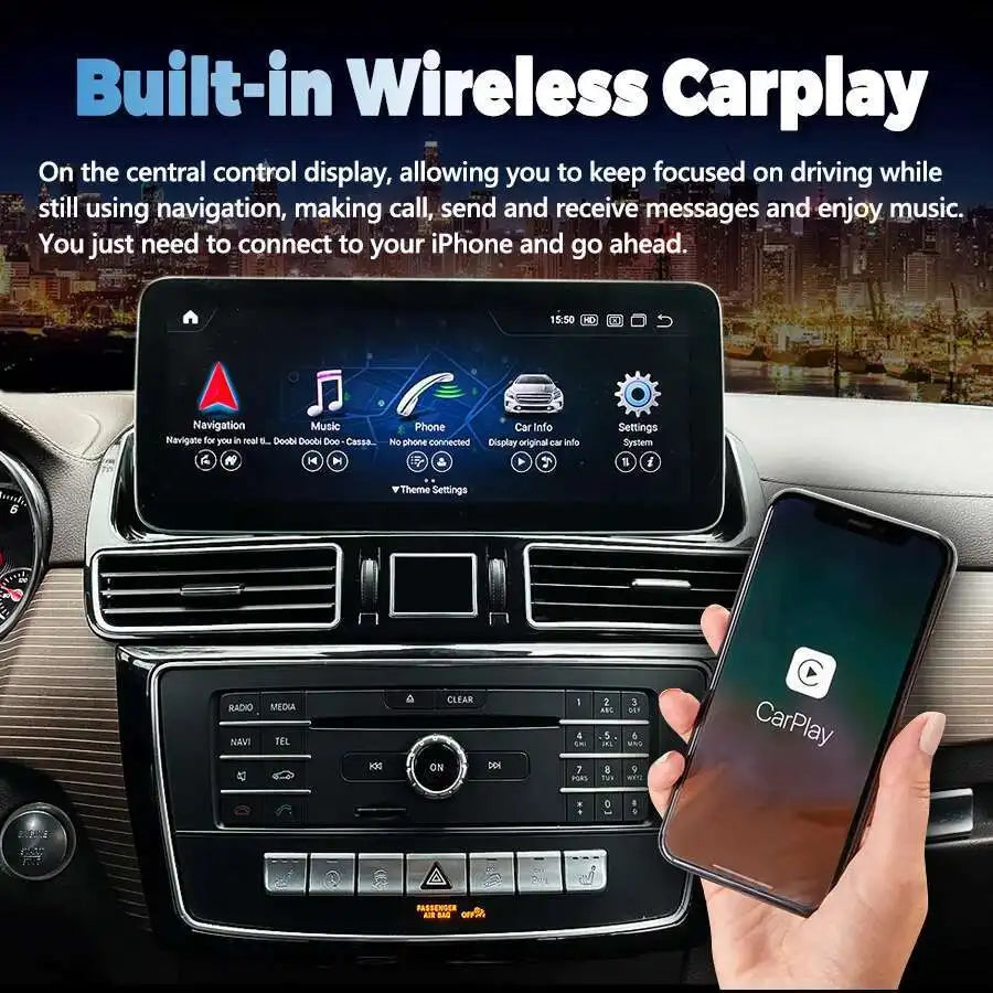 12.3inch Android 15 Car Multimedia CarPlay For Benz GLS Gl350 Gls450 Gls400 Gls63 Gls550 G | AUTOKITSHOP