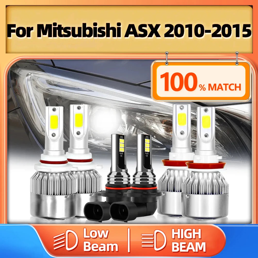 60000LM Canbus LED Car Headlight Light Bulb 6000K White 12V Turbo Auto Lamp For Mitsubishi