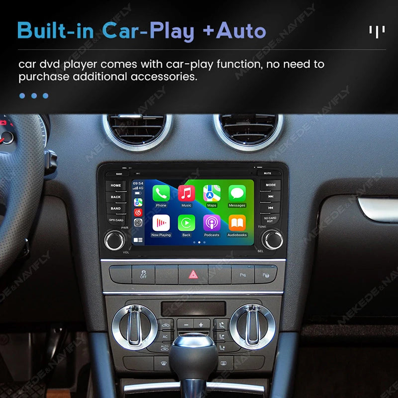7" Android Auto Screen Car Radio for Audi A3 8P 2003-2012 S3 RS3 Wireless Carplay Audio Mu | AUTOKITSHOP