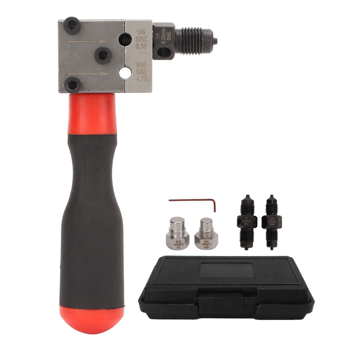 3/16in 1/4in Single Double Flare Adapter Pipe Flaring Kit Copper Tube Brake Line Universal Auto  - Automotive LED Light