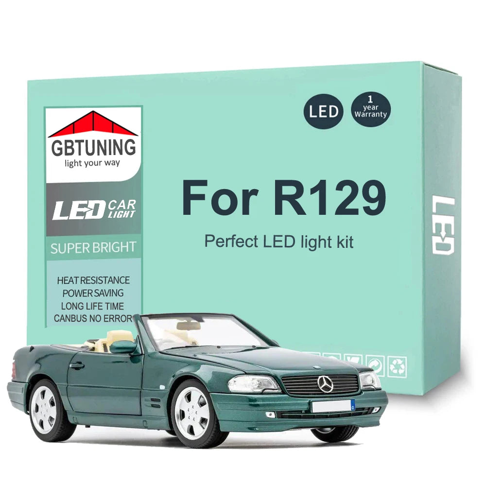 11-Piece LED Interior Light Kit for Mercedes Benz SL Class R129 1990-2001 - Canbus Dome Map Door Trunk Bulbs | AUTOKI...