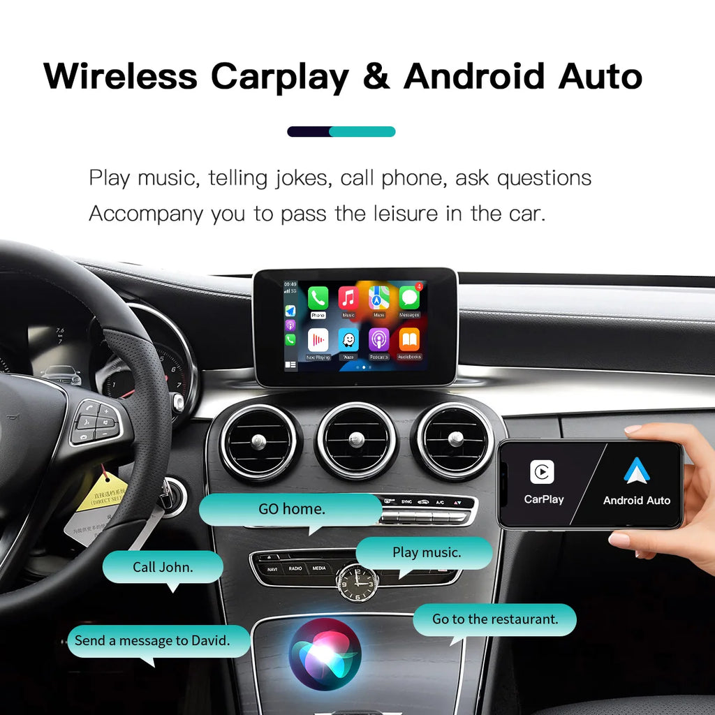Wireless CarPlay Adapter Android Auto Module For Benz C GLC W205 A CLA GLA B E GLE CLS NTG | AUTOKITSHOP