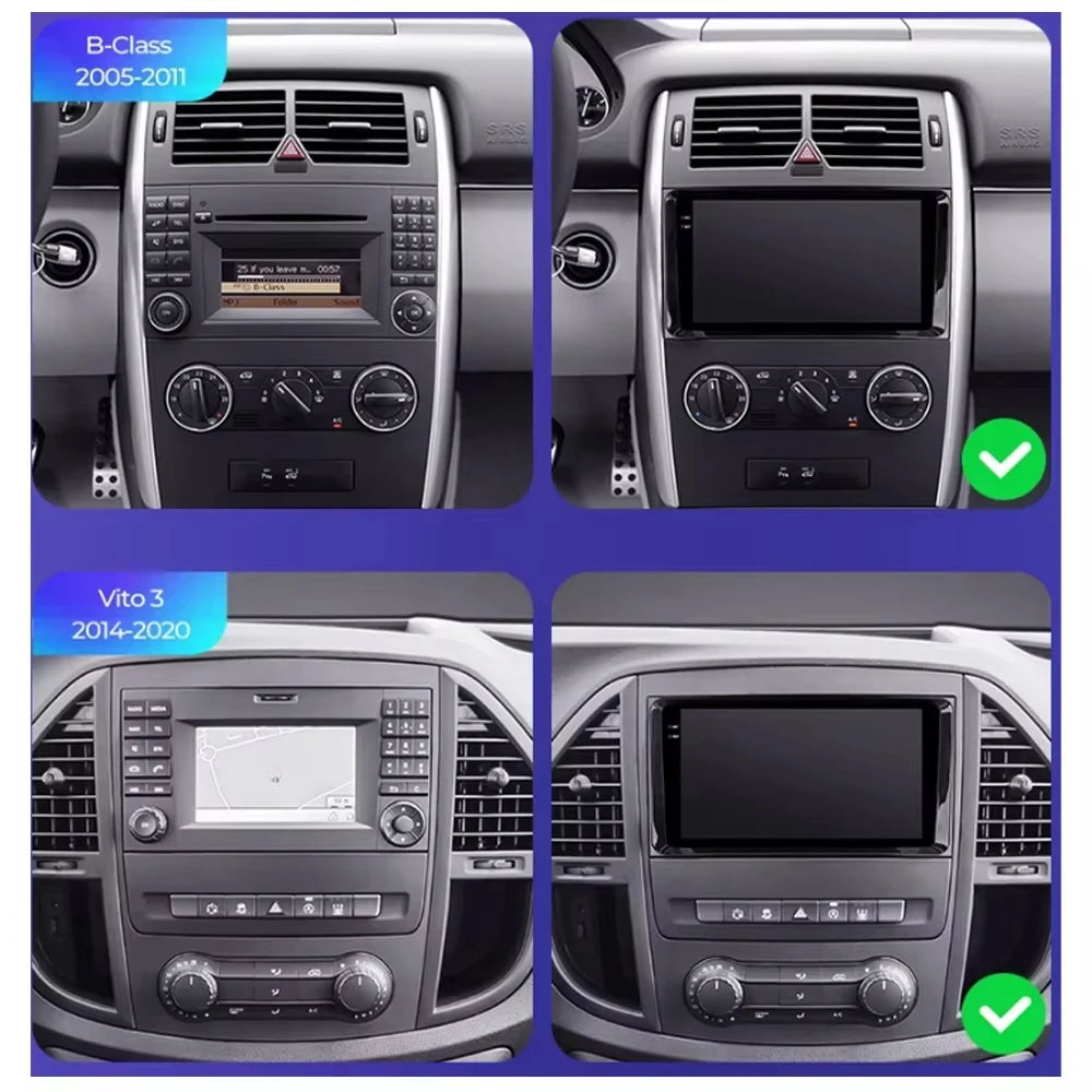Android 16 For Mercedes Benz B200 Sprinter W906 W639 A B Class W169 W245 Viano Vito Car Ra | AUTOKITSHOP