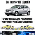 10-Piece LED Interior Light Kit for VW Volkswagen Polo 9N 9N3 2002-2005 - Canbus Dome Map Door Trunk Bulbs | AUTOKITSHOP