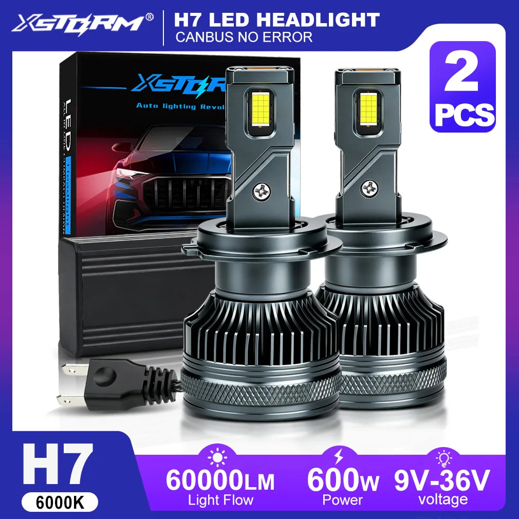 XSTORM H7 LED Light 600W 60000LM LED H4 Car Lights H1 H11 Fog Headlights Canbus Auto Turbo