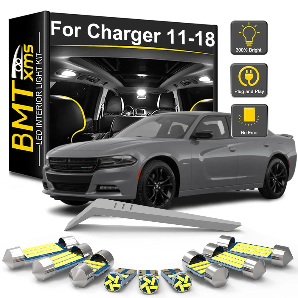 13-Piece LED Interior Light Kit for Dodge Charger LD - Canbus Error-Free Bulbs | AUTOKITSHOP