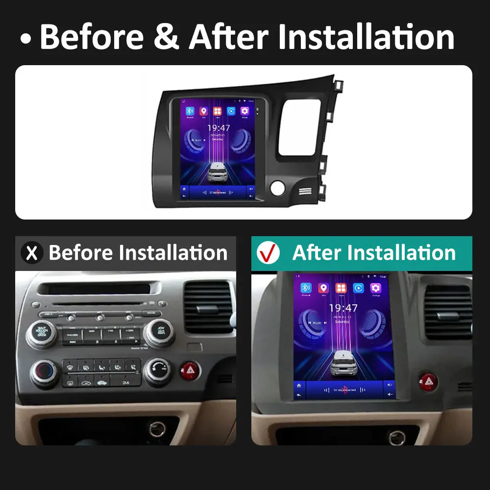 Car Multimedia Radio Video Player for Honda Civic 2005 - 2012 Android 14 Intelligent Touch