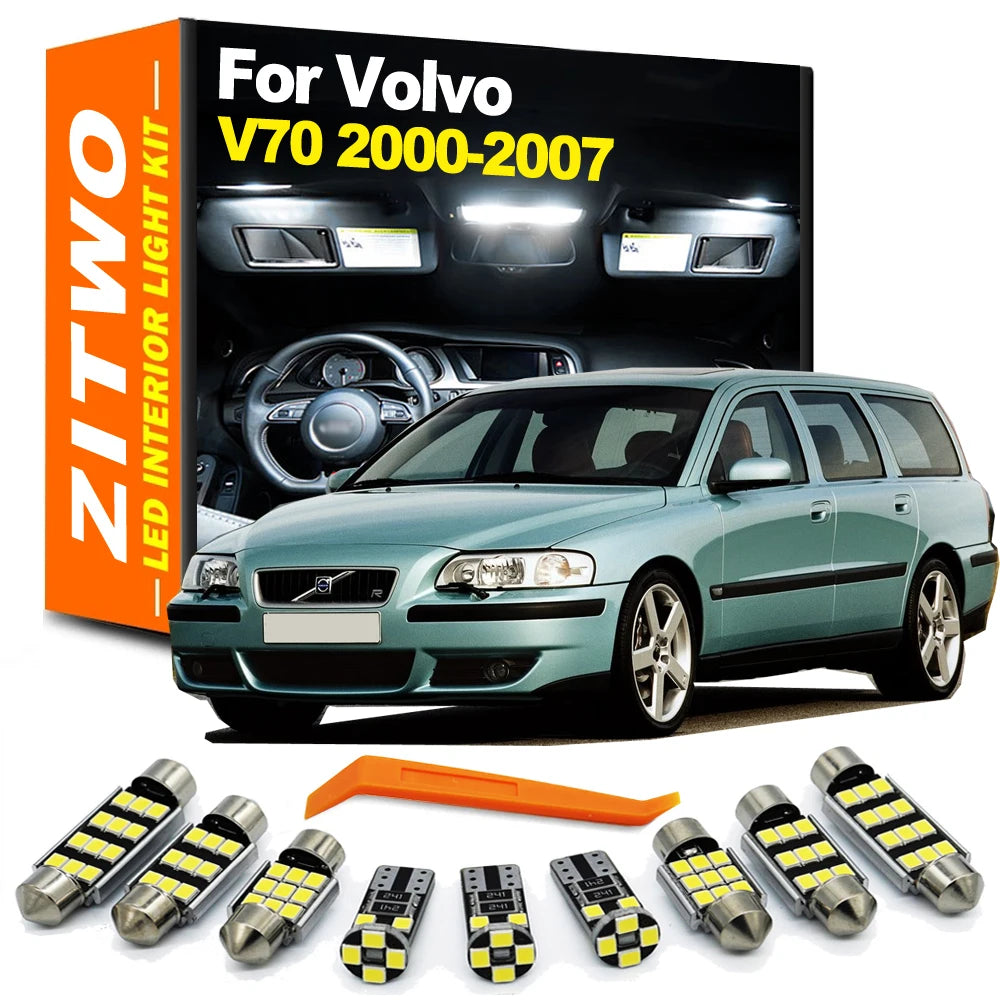 ZITWO 16Pcs Complete LED Bulb Interior Dome Map Trunk Light Kit For Volvo V70 II 2 MK2 2000 2001 2002 2003 2004 2005 2006 2007
