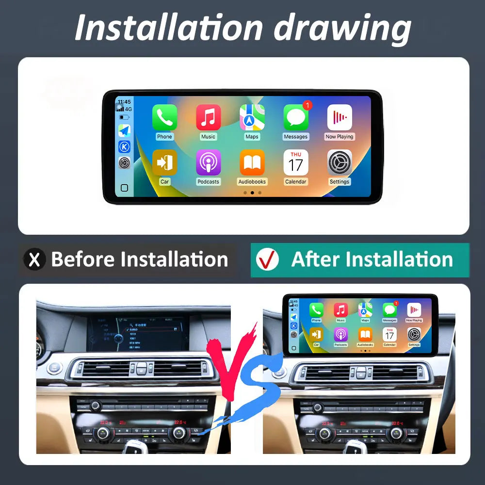 12.3 '' GPS Navi 4G Carplay Android 16 for BMW 7 SERIES F01 F02 2009 - 2018 CIC NBT System