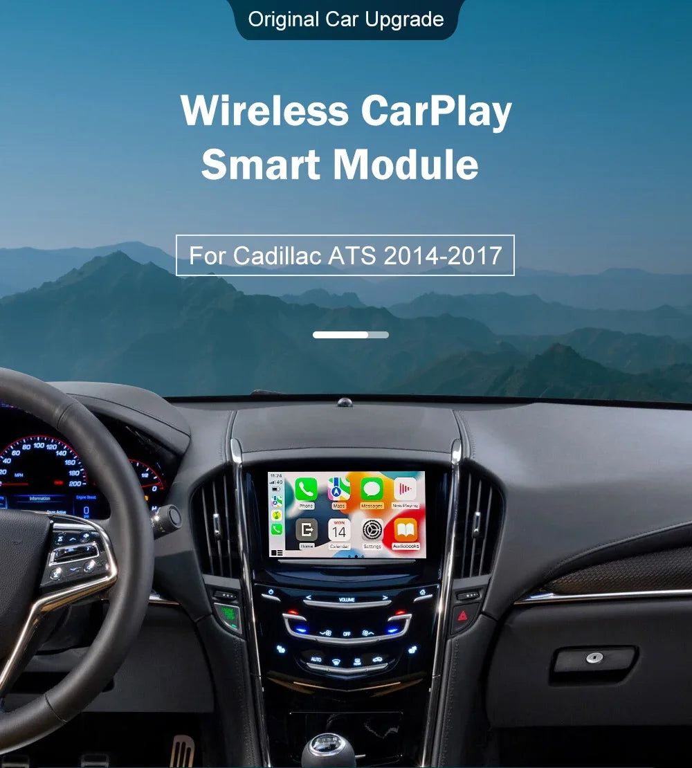 Wireless Apple CarPlay Android Auto Interface Box For Cadillac ATS CTS XTS XT5 SRX Escalad