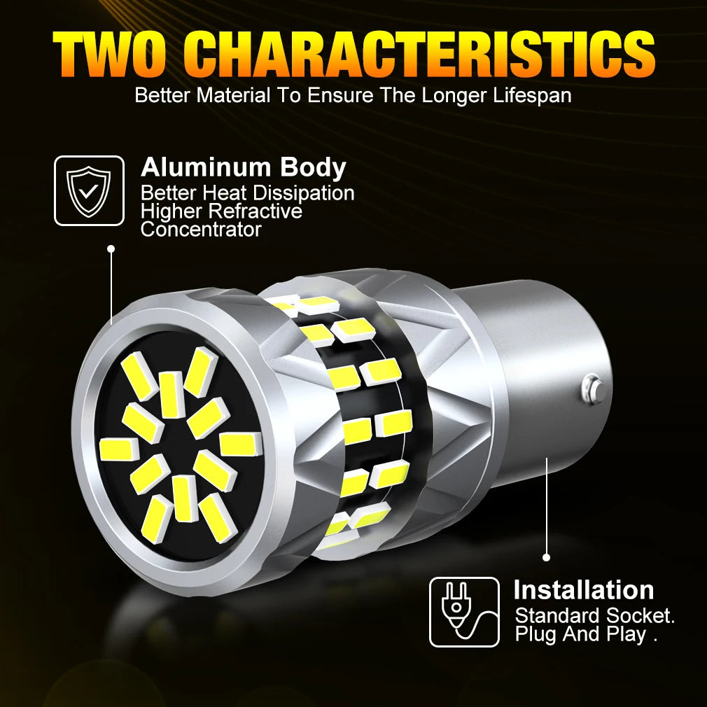 CanBus Lamp 1156 BA15S P21W BAU15S PY21W 7440 W21W P21/5W 1157 BAY15D 7443 LED Bulbs 42smd
