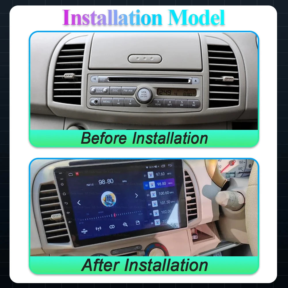 For Nissan March Micra K12 2002-2010 Navigation Auto Gps Head Unit Stereo 5g Wifi Multimed | AUTOKITSHOP