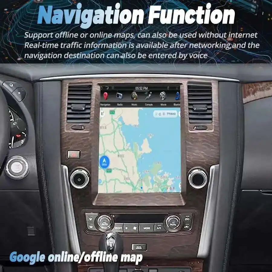 12.1inch For Nissan Patrol Y61 Y62 For Infiniti Qx80 GPS Navigation Carplay Android Multim | AUTOKITSHOP