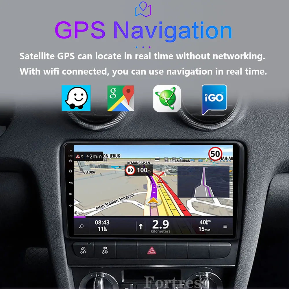 Android 16 Carplay Auto Car Radio For Audi A3 8P 2003-2013 2din Multimedia Player GPS Navi