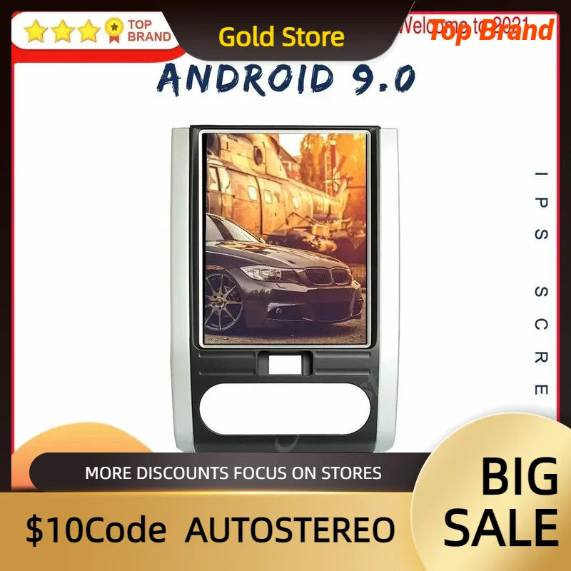 Carplay Android 13 For NISSAN X-TRAIL Qashqai 2007-2014 Tesla Style Car GPS Navigation Mul