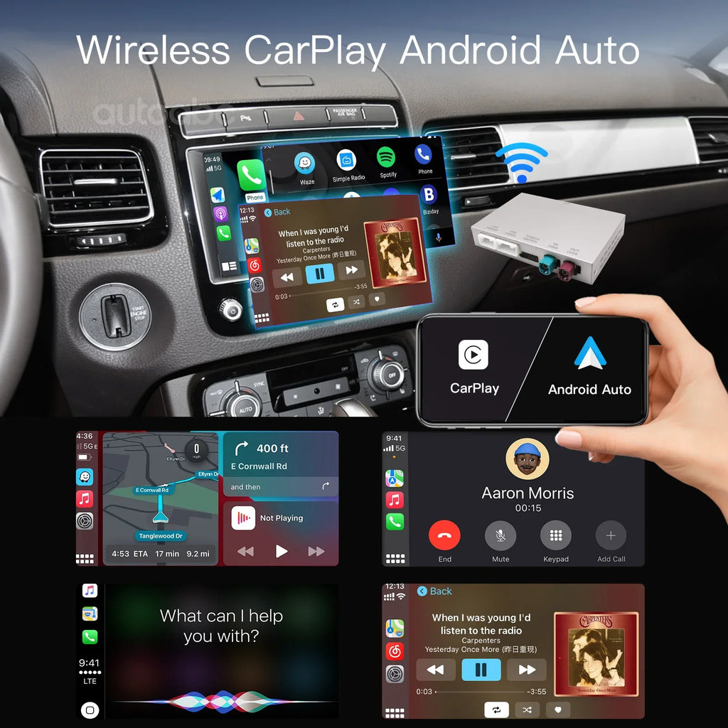 Android carplay wireless automatic converter box for Volkswagen Touareg RNS850 Mirror Link | AUTOKITSHOP