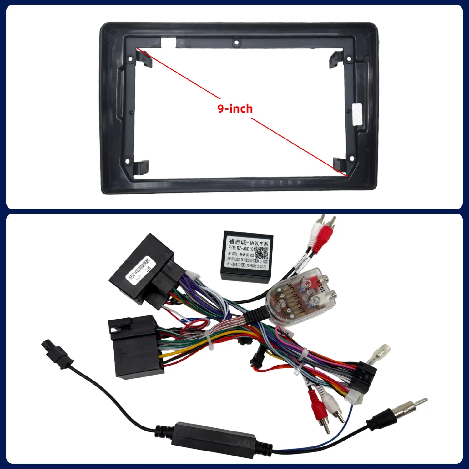 9 Inch Car Radio Dashboard Frame Panel For Audi A3 2003-2012 2-DIN Stereo Kit Mounting Bra