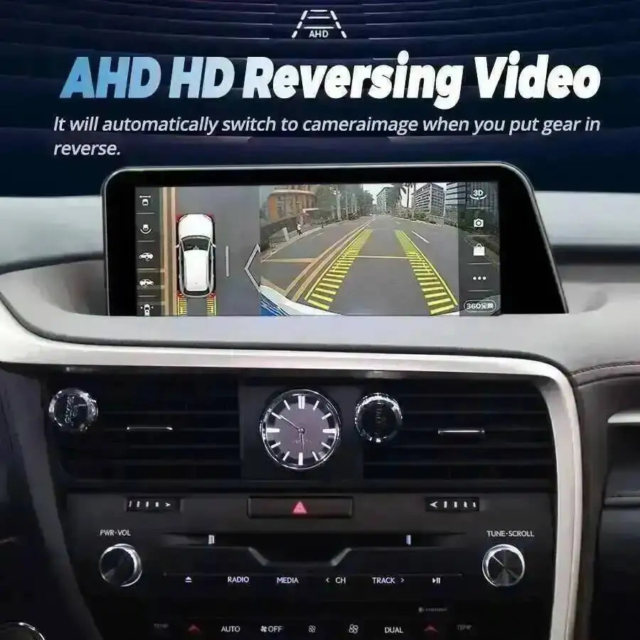 12.3'' Android 14 Qled Car Multimedia Video Player For Lexus Rx450h RX200t RX350 RX300 RX