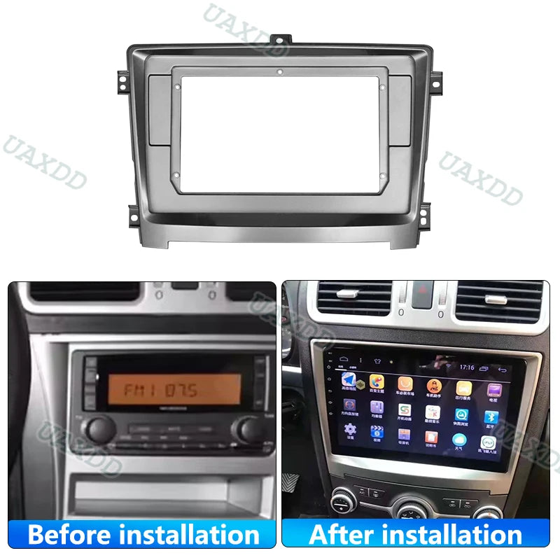 2 Din Android car radio Frame for Hawtai Santa Fe 2017 Android Big Screen Audio Dash Fitti