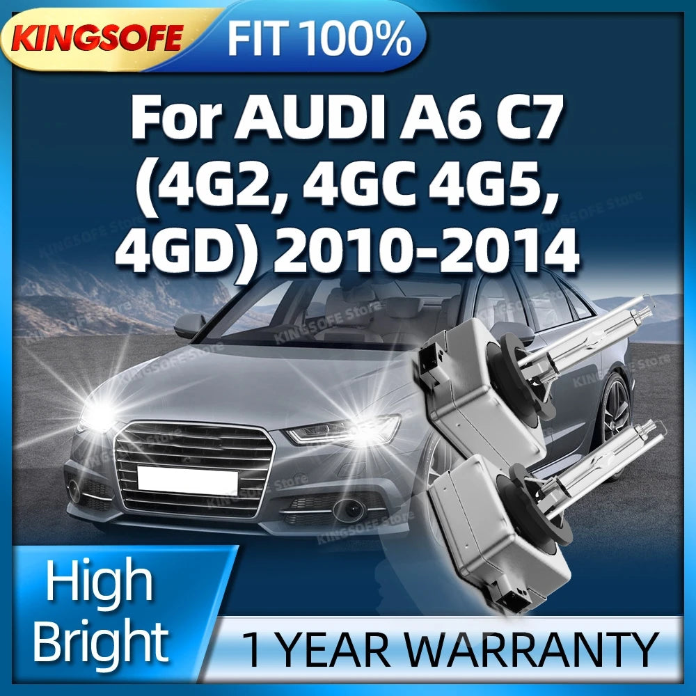 D3S Xenon Light Bulbs 6000K HID Car Headlight Upgrade Lamp For AUDI A6 C7 4G2 4GC 4G5 4GD