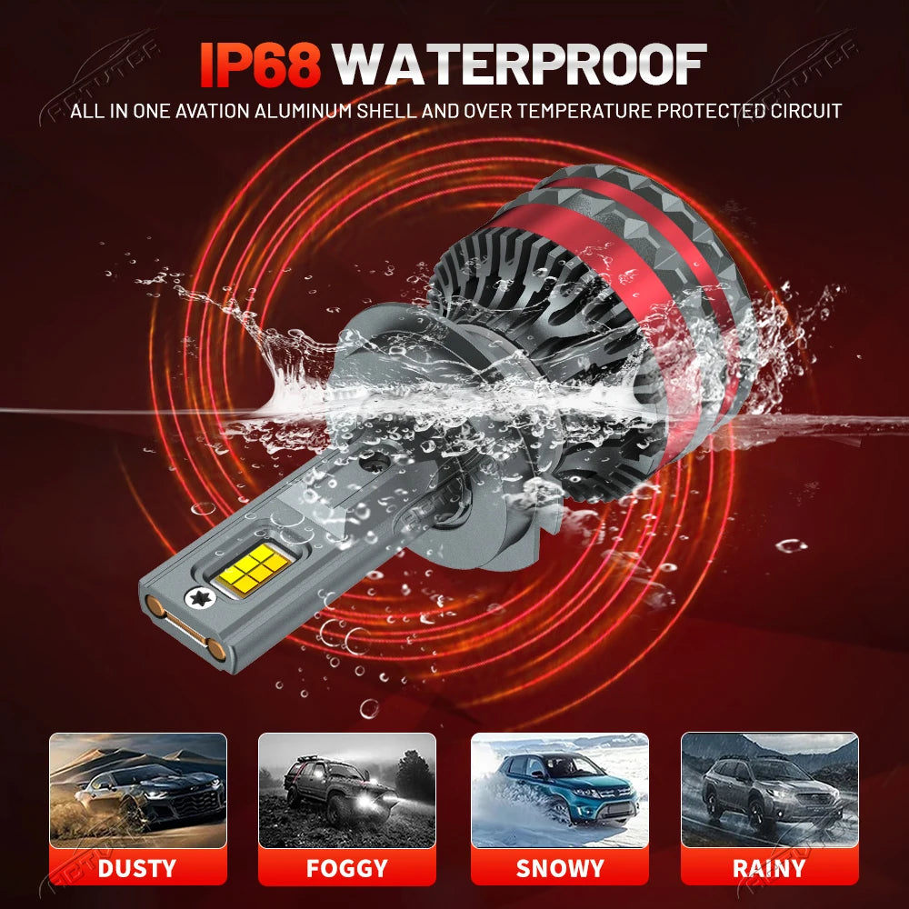 9800W H4 H7 LED Headlights Canbus H1 H11 9005 HB3 9006 HB4 6000K 4300K 3000K Three Color R