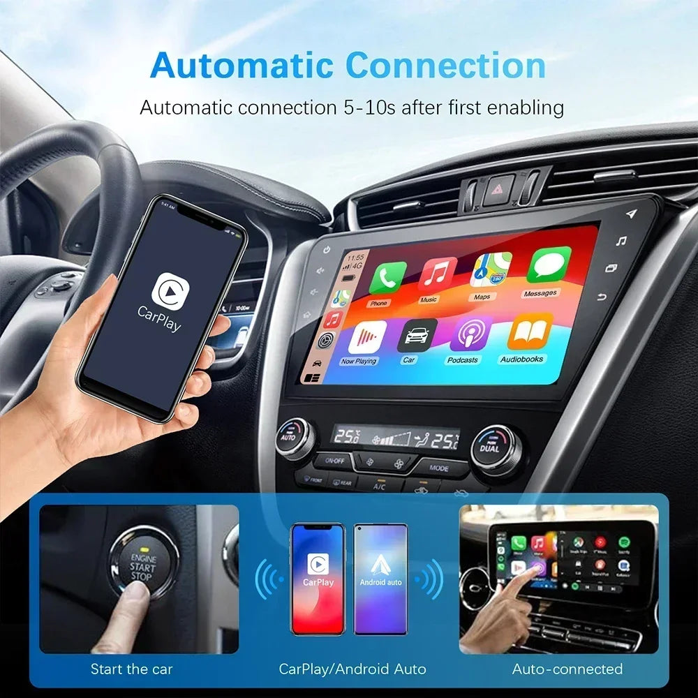 Wireless CarPlay Box Android Auto Wireless Adapter for Mazda Chevrolet Volvo Ford Toyota P