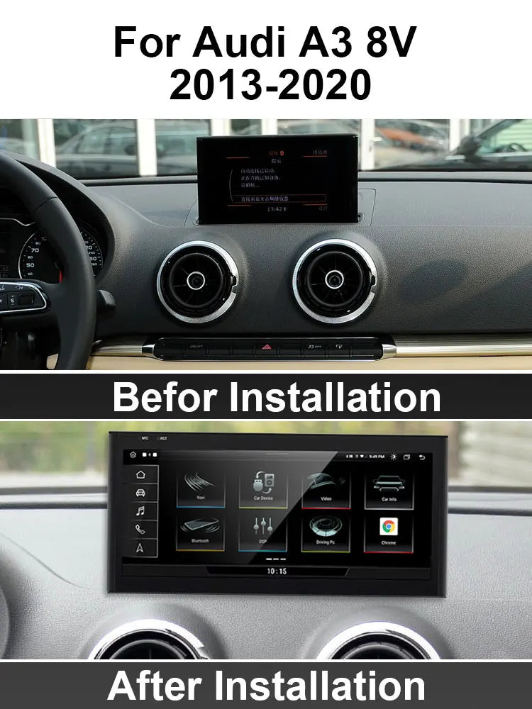 10.25INCH Touch Screen For Audi A3 8V S3 RS3 2013-2020 Android 14 Car Radio Multimedia Pla