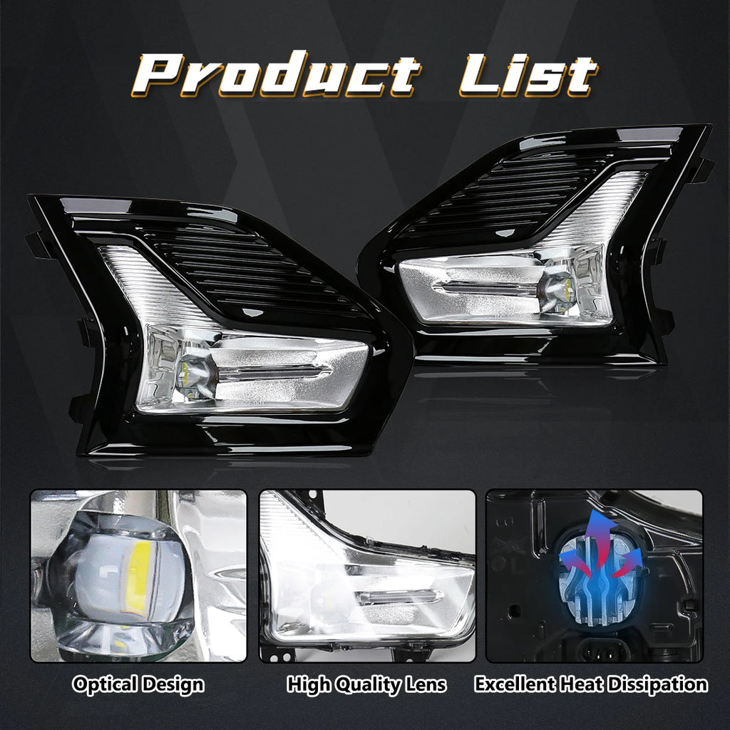 Led Fog Lamps For Ford Mondeo Fusion 2019 2020 Daytime Running Light DRL Car Front Driving | AUTOKITSHOP