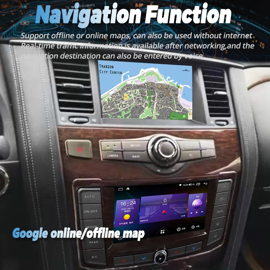 For Nissan Patrol Y62 2018-2020 Qx80 Qx56 Upgrade Dual Screen 256GB Android 14 Car Radio M | AUTOKITSHOP