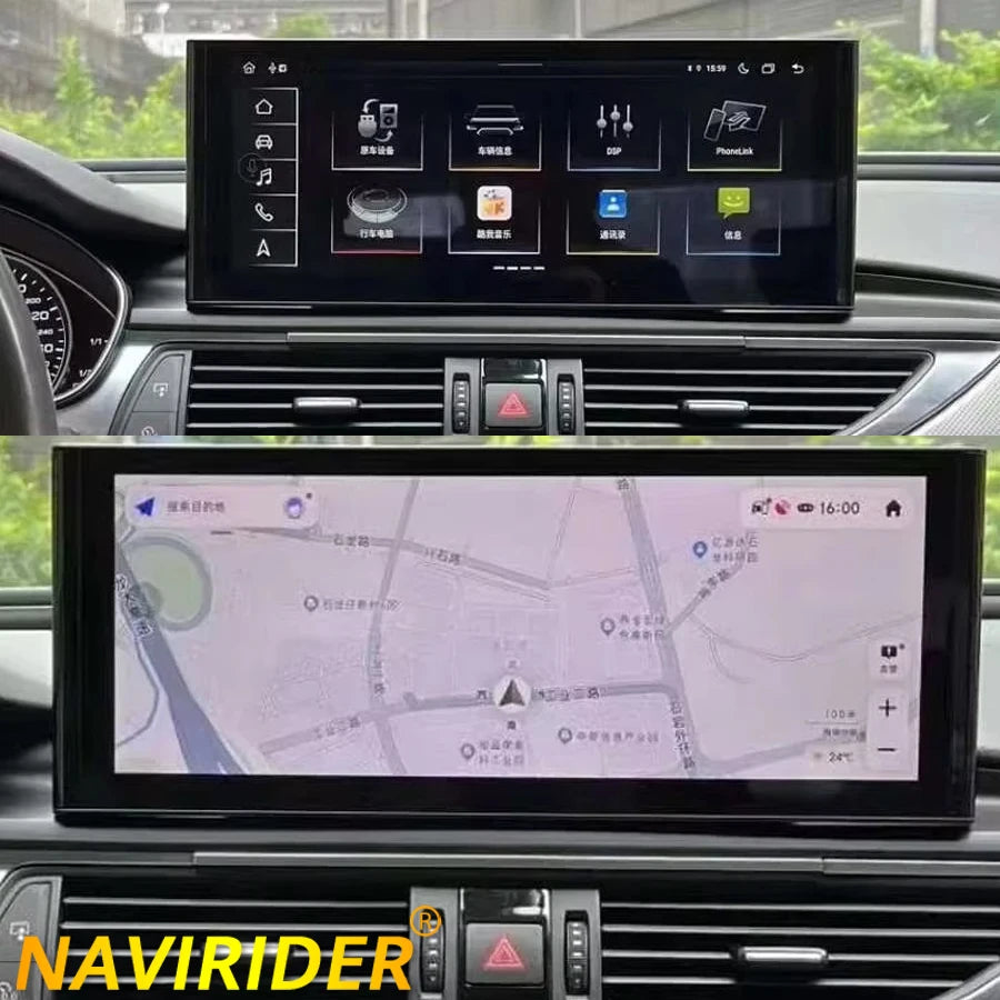 For Audi A6L A7 2016-2018 Android 13 CarPlay Auto Video Car Radio Multimedia Players Head