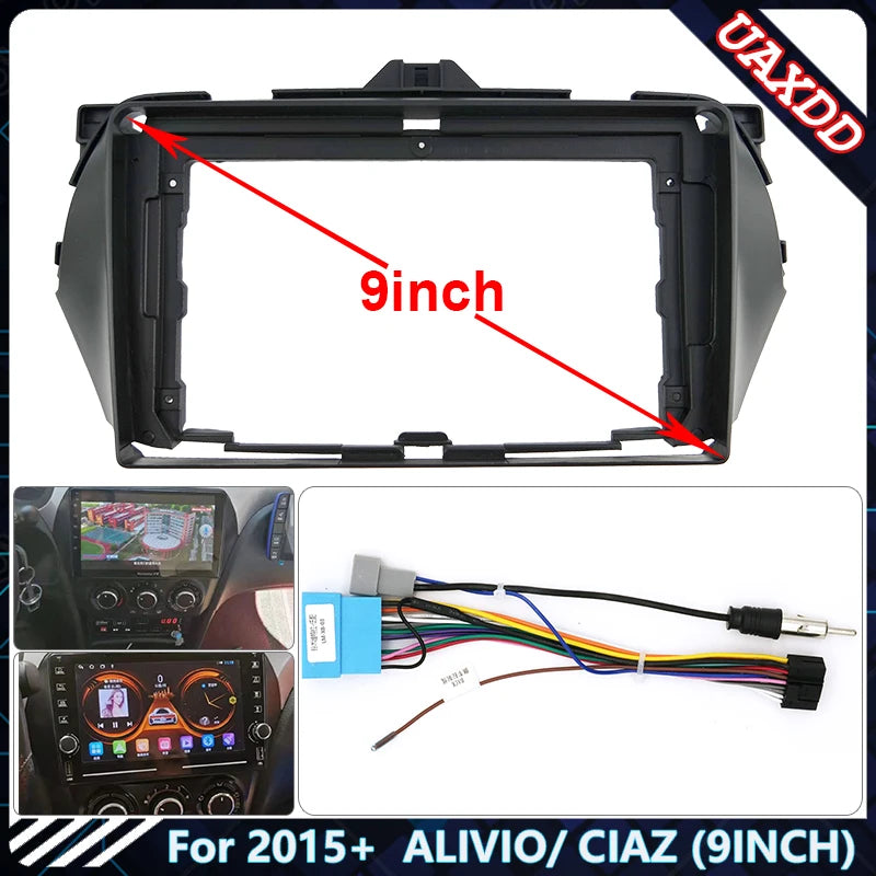 For SUZUKI 2015 ALIVIO CIAZ (9INCH) Car Radio Fascias Installation Dash Frame 2 Din Panel