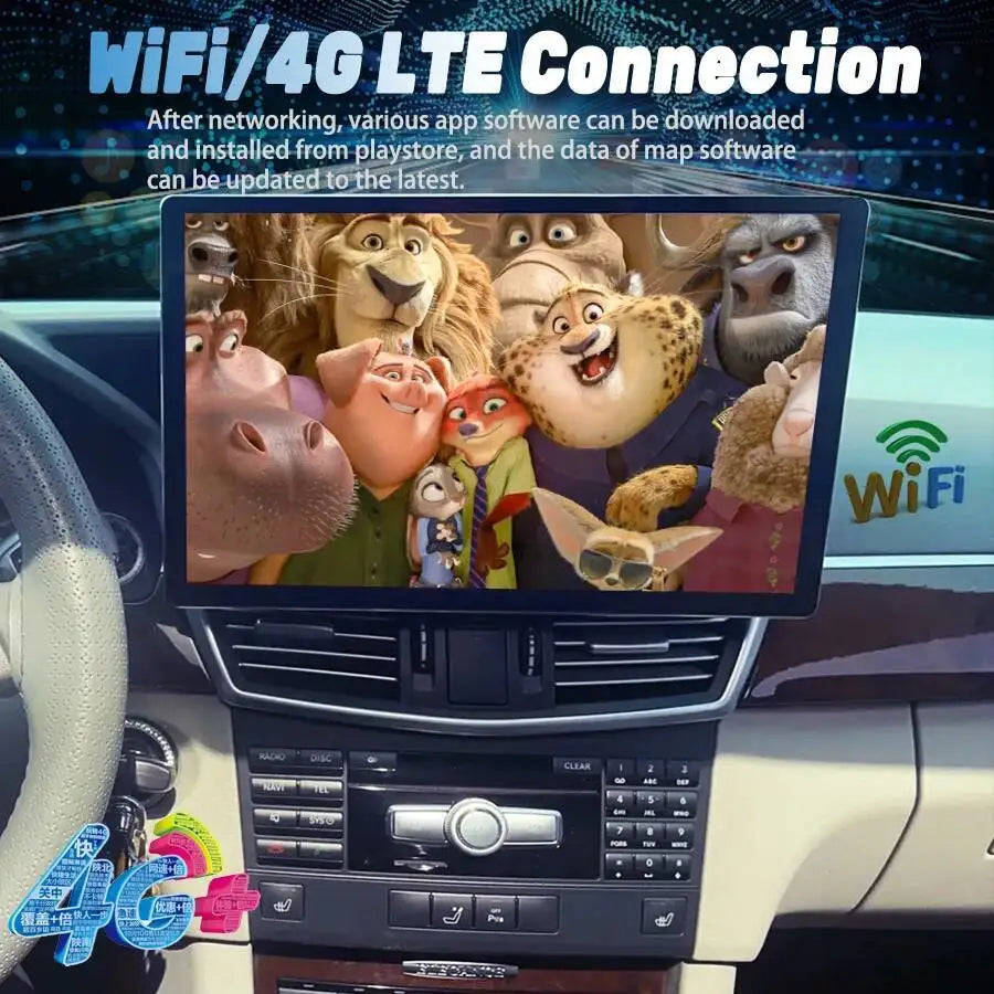 13inch Dual System Android Car Radio Multimedia Player For Benz E Class W212 W207 E200 E26