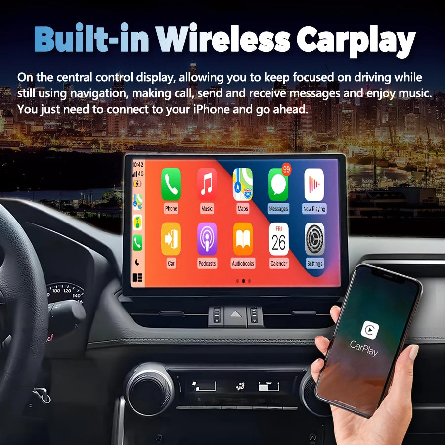 12.5" For Toyota RAV4 RAV 4 2018 2020 2022 2K Car Radio 2 Din Android 15 Carplay Multimedi