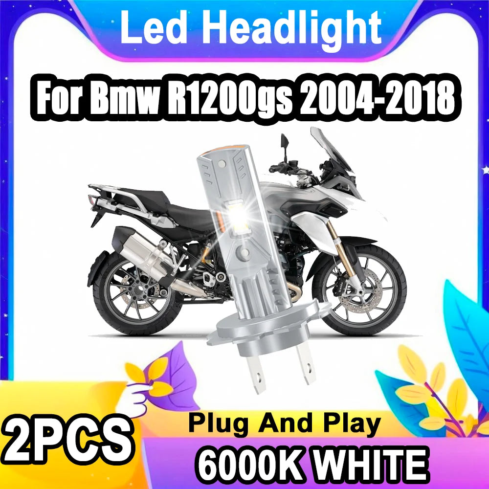 6000K White Motorcycle Headlight For Bmw R1200gs 2004 2005 2006 2007 2008 2009 2010 2011 2