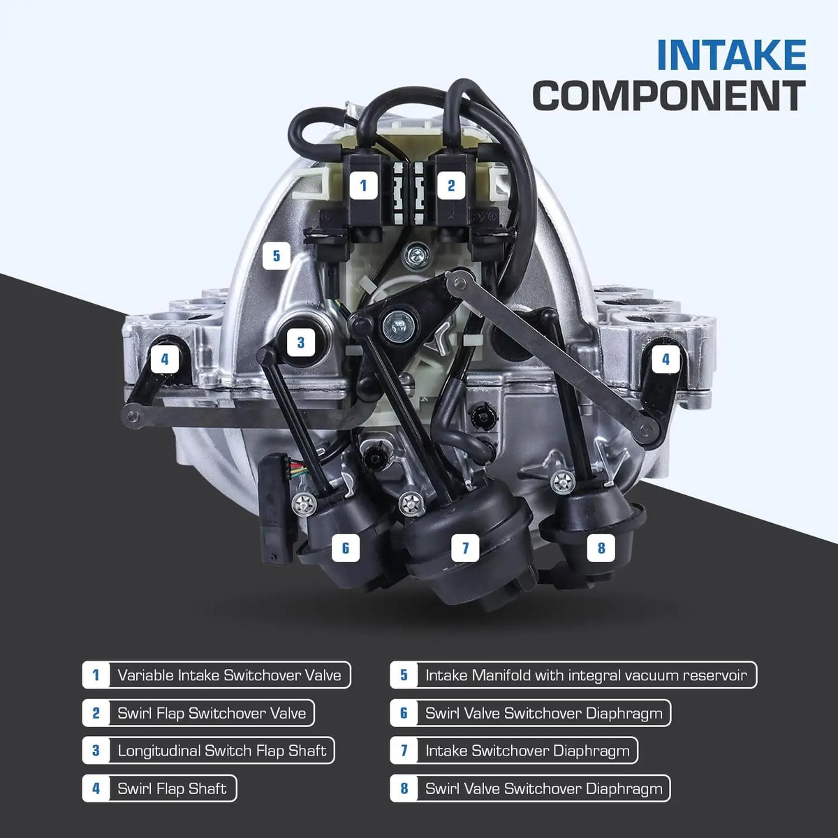Engine Intake Manifold for Mercedes-Benz A209 C209 C219 W203 W204 S204 W211 W212 for Mercedes-Benz X204 S204 W164 - Auto