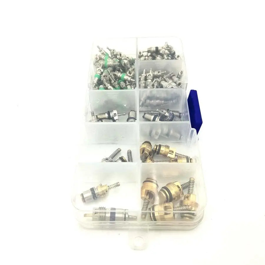 Boxed Automotive Car A/C Air Conditioning R134A Valve Core Assortment Set