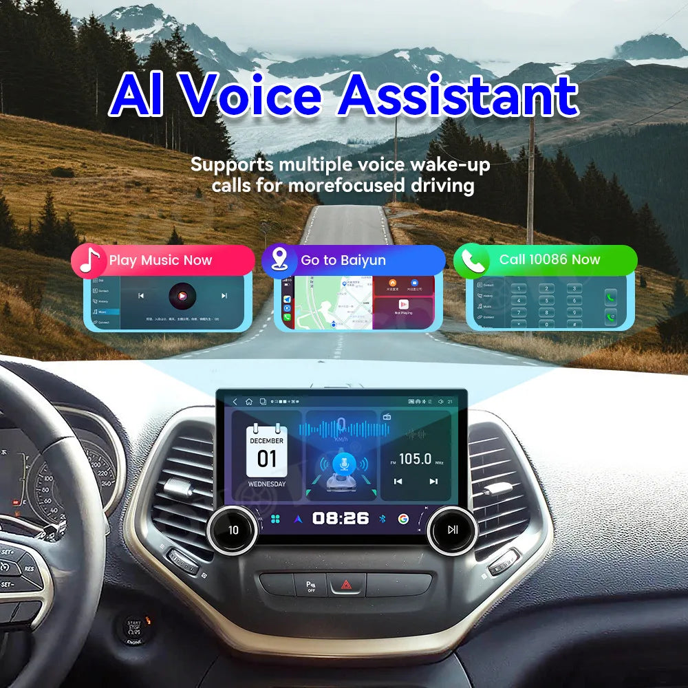 Professional Grade HD Touch Screen Android 15 Wireless CarPlay GPS Navigation Stereo Head