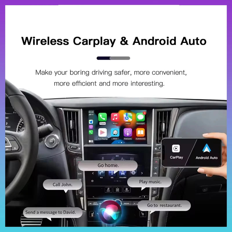 2025 Wireless Carplay Android Auto For Infiniti Q50L QX50 QX60 2015-2021 Car Multimedia Su | AUTOKITSHOP
