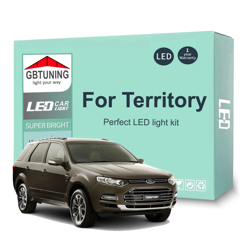 17-Piece LED Interior Light Kit for Ford Territory SX SY SY2 SZ SZ2 2004-2010 - Canbus Dome Map Door Trunk Bulbs | AU...